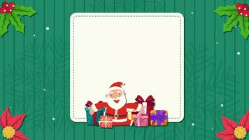 Cartoon Christmas Border Background Loop HA015 C video