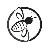 abeja logo y icono diseño vector ilustración