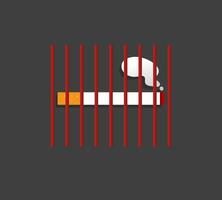 No smoking logo. Forbidden sign icon. Flat design style. Vector Illustration