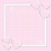 valentine day frame cute color love february hype style template blank text area background design vector
