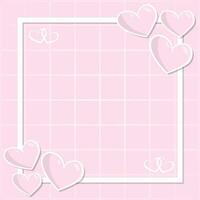 valentine day frame cute color love february hype style template blank text area background design vector