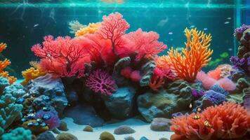 AI generated the ocean is full of colorful corals and other sea life video