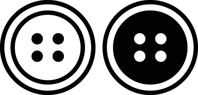 Cloth Button solid glyph vector illustration