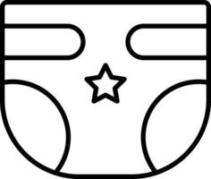 Diaper Outline vector illustration icon