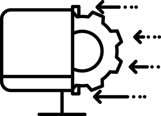 Physics Machine Outline vector illustration icon
