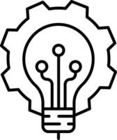 Process idea technology Outline vector illustration icon