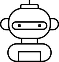 AI Bot Outline vector illustration icon