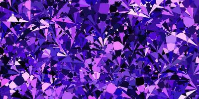 Dark Purple vector template with triangle shapes.