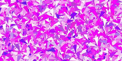 Light purple, pink vector texture with random triangles.