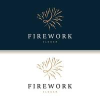 Firework Logo, Modern Abstract Design Simple Colorful Spark, Vector Template Illustration