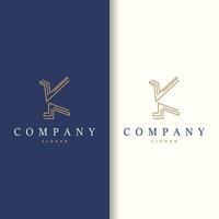 Minimal Initial K Letter Logo, Modern And Luxury Geometric Design, Icon Vector Template Element