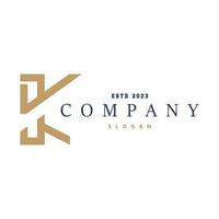 Minimal Initial K Letter Logo, Modern And Luxury Geometric Design, Icon Vector Template Element