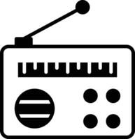 Radio solid glyph vector illustration