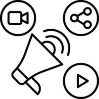 Announcement Outline vector illustration icon