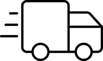 Truck Outline vector illustration icon