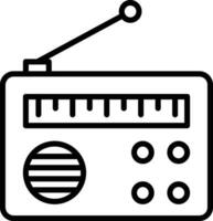 Radio Outline vector illustration icon