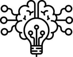 Brain Idea Outline vector illustration icon