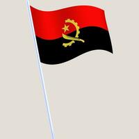 angola wavy flag. vector illustration national flag isolated on light background