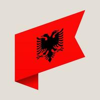 Albania esquina bandera. vector ilustración nacional bandera aislado en ligero antecedentes