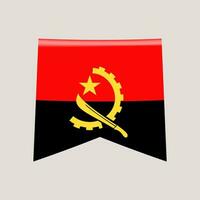 angola corner flag. vector illustration national flag isolated on light background