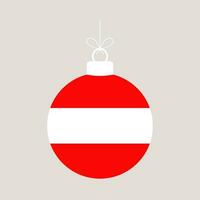 austria christmas ball flag. vector illustration national flag isolated on light background