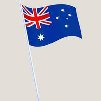 australia wavy flag. vector illustration national flag isolated on light background