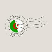 algeria flag postage stamp. vector illustration national flag isolated on light background