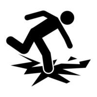 Danger Sign Do Not Walk On Ice vector