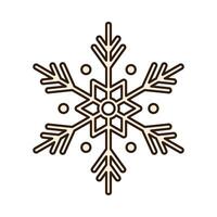 Retro snowflake. Merry christmas retro style vector illustration icon