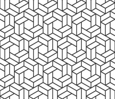 Seamless geometric pattern with a 3D style vector