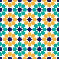 Seamless geometric pattern with an Islamic style vector