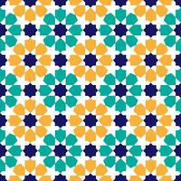 Seamless geometric pattern with an Islamic style vector