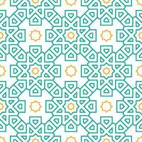Seamless geometric pattern with an Islamic style vector