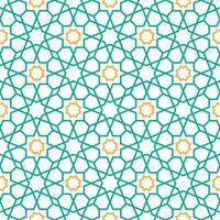 Seamless geometric pattern with an Islamic style vector
