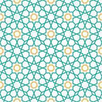 Seamless geometric pattern with an Islamic style vector