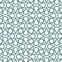 Seamless geometric pattern with an Islamic style vector