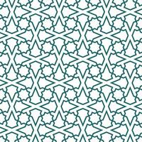 Seamless geometric pattern with an Islamic style vector