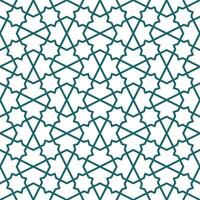 Seamless geometric pattern with an Islamic style vector