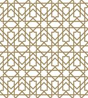 Seamless geometric pattern with an Islamic style vector