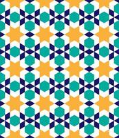 Seamless geometric pattern with an Islamic style vector