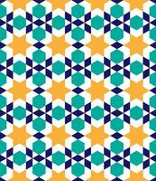 Seamless geometric pattern with an Islamic style vector