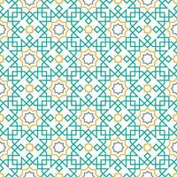 Seamless geometric pattern with an Islamic style vector