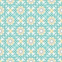 Seamless geometric pattern with an Islamic style vector