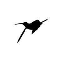 Flying Hummingbird Silhouette, can use Art Illustration, Website, Logo Gram, Pictogram or Graphic Design Element. Vector Illustration