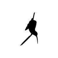 Flying Hummingbird Silhouette, can use Art Illustration, Website, Logo Gram, Pictogram or Graphic Design Element. Vector Illustration