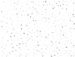 Light silver Rectangular glitter confetti background. White festive texture. vector