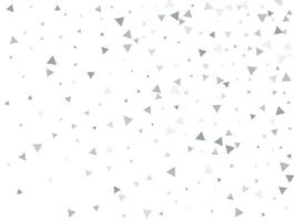 Christmas Light silver Triangular glitter confetti background. White festive texture vector