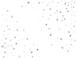 Christmas Light silver Triangular glitter confetti background. White festive texture vector