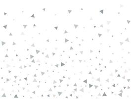 Christmas Light silver Triangular glitter confetti background. White festive texture vector