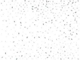 Luxury silver Rectangular glitter confetti background. White festive texture. vector